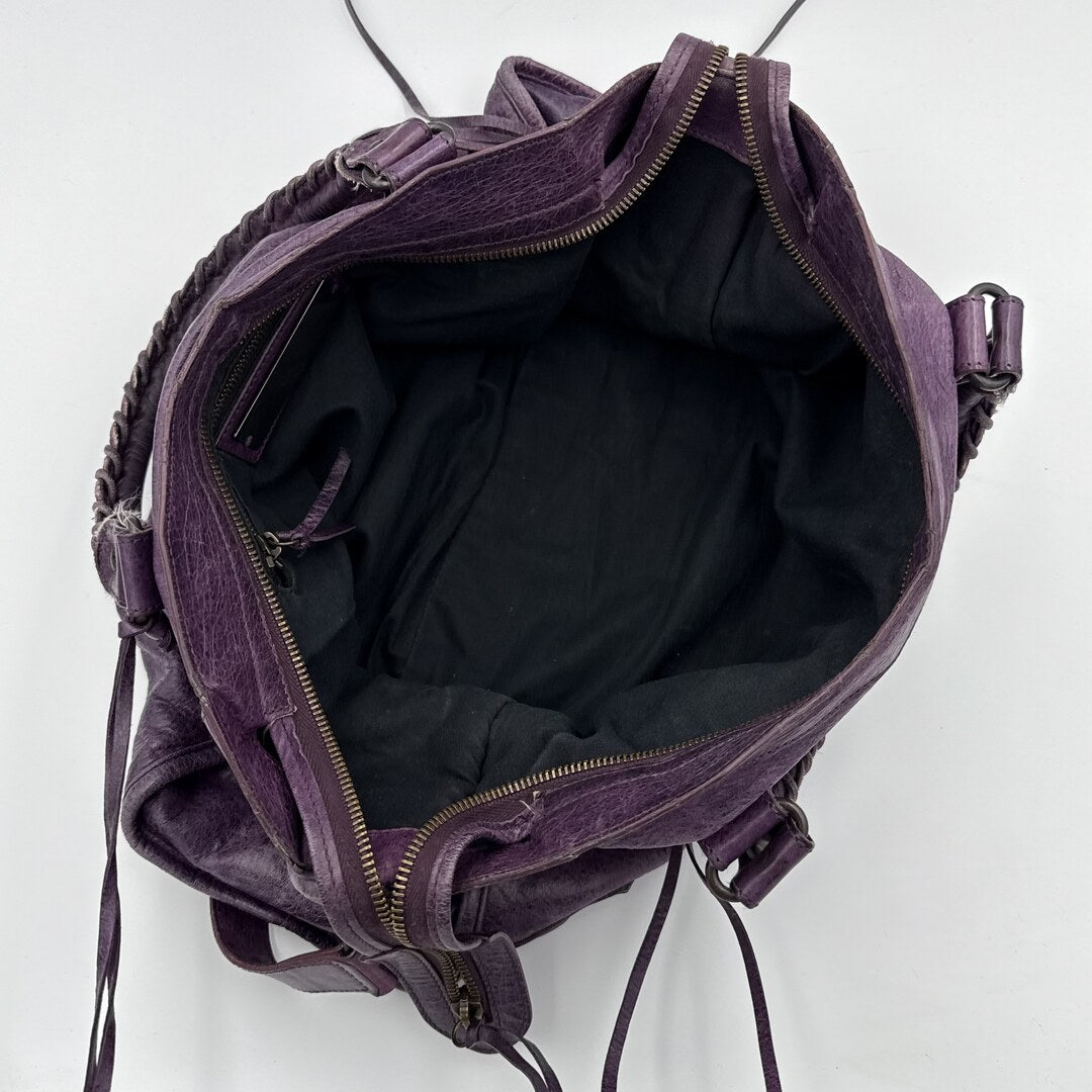 2009 Balenciaga The City Leather Purple Handbag