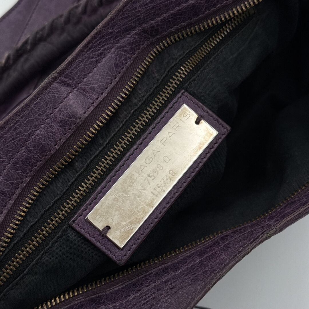 2009 Balenciaga The City Leather Purple Handbag