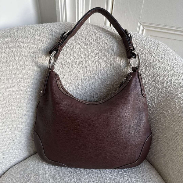 Prada Vitello Daino Brown Leather Shoulder Bag