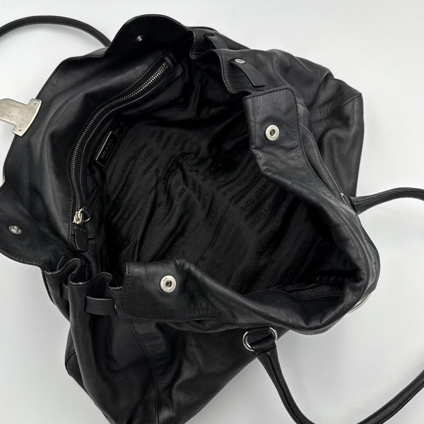 Prada Easy Leather Black Shoulder Bag
