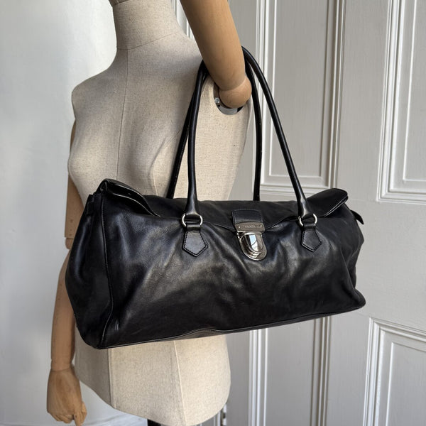 Prada Easy Leather Black Shoulder Bag