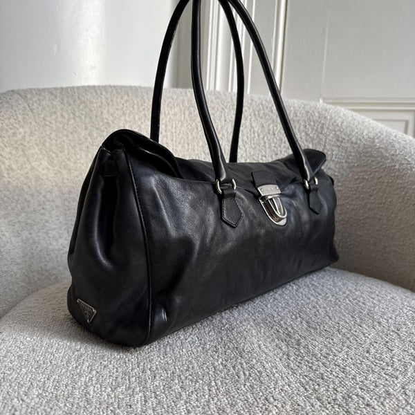 Prada Easy Leather Black Shoulder Bag