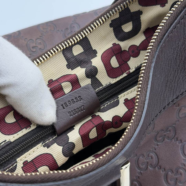 Gucci Guccissima Abbey Brown Large Shoulder Bag