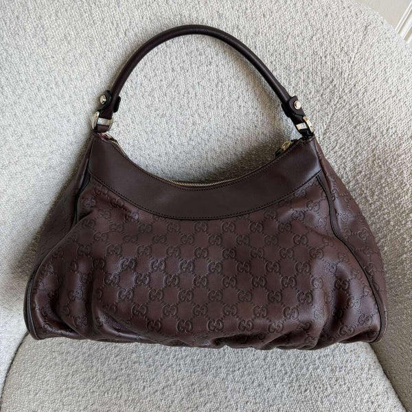 Gucci Guccissima Abbey Brown Large Shoulder Bag