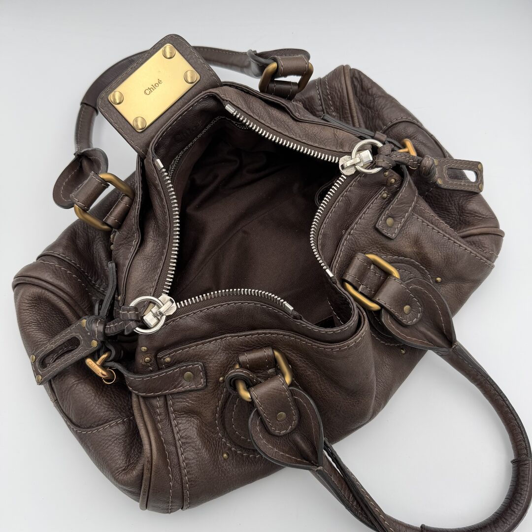 Chloe Paddington Leather Dark Brown Shoulder Bag