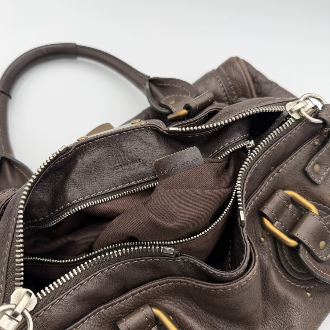 Chloe Paddington Leather Dark Brown Shoulder Bag