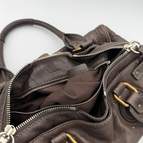 Chloe Paddington Leather Dark Brown Shoulder Bag