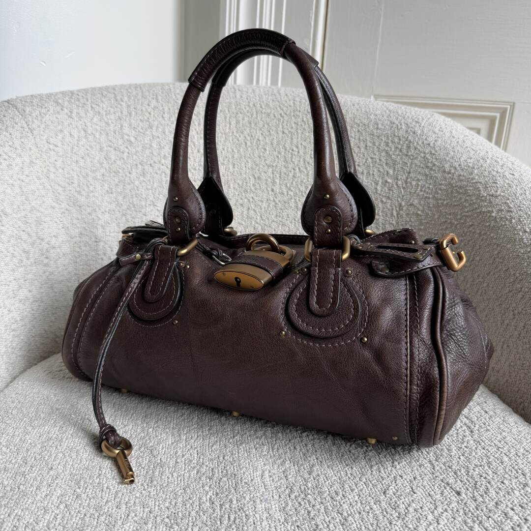 Chloe Paddington Leather Dark Brown Shoulder Bag