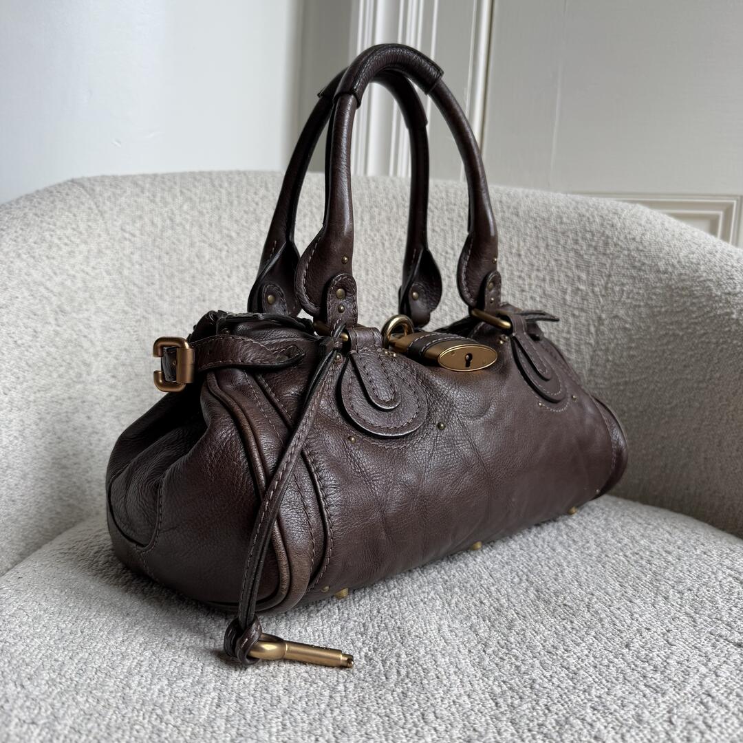Chloe Paddington Leather Dark Brown Shoulder Bag
