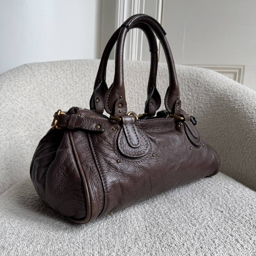 Chloe Paddington Leather Dark Brown Shoulder Bag