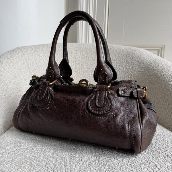 Chloe Paddington Leather Dark Brown Shoulder Bag