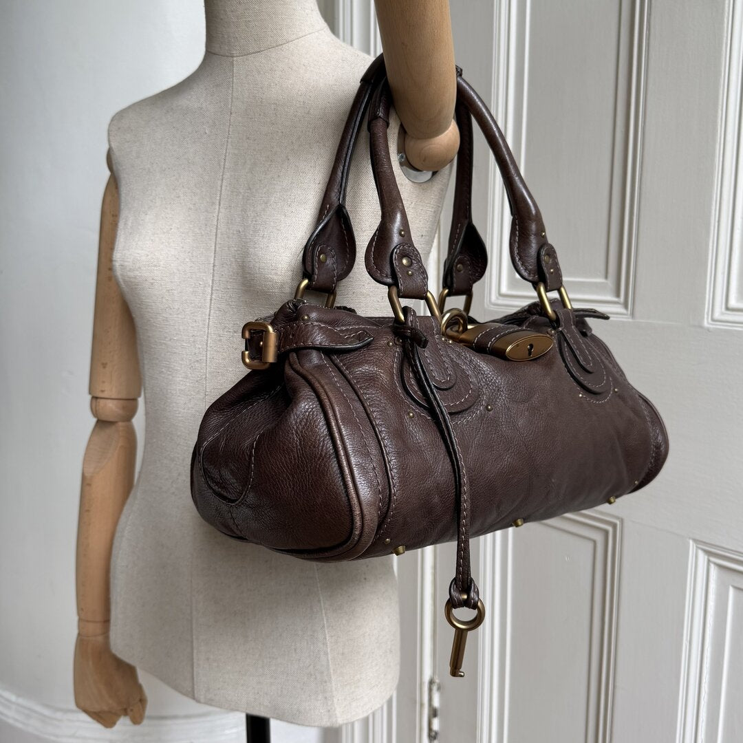 Chloe Paddington Leather Dark Brown Shoulder Bag
