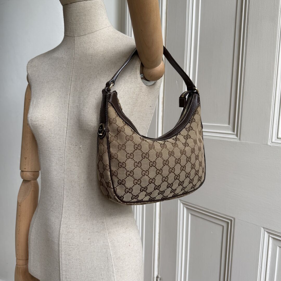 Gucci GG Canvas Brown Mini Shoulder Bag