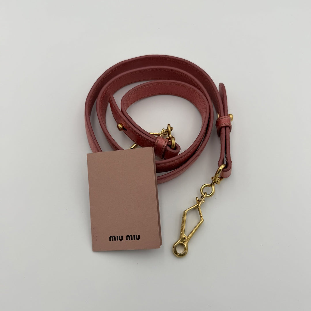 Miu Miu Vitello Baby Pink Leather Handbag