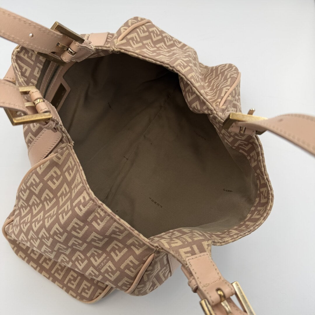 Fendi Zucchino Canvas Pink Tote Bag