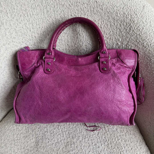2008 Balenciaga The City Leather Pink Handbag
