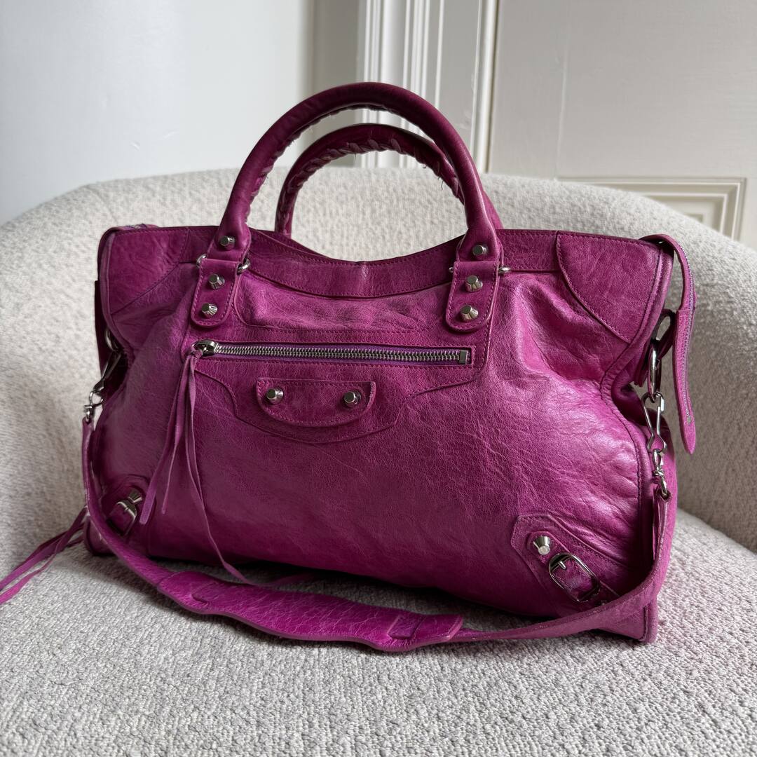 2008 Balenciaga The City Leather Pink Handbag