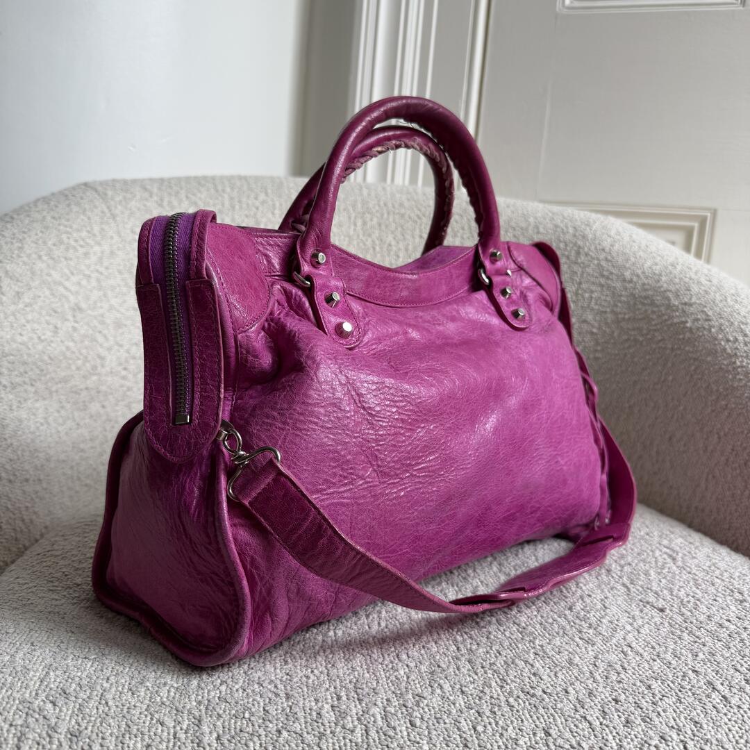 2008 Balenciaga The City Leather Pink Handbag