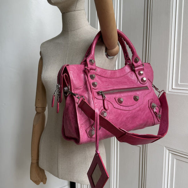 2009 Balenciaga The Giant 21 City Leather Pink Handbag