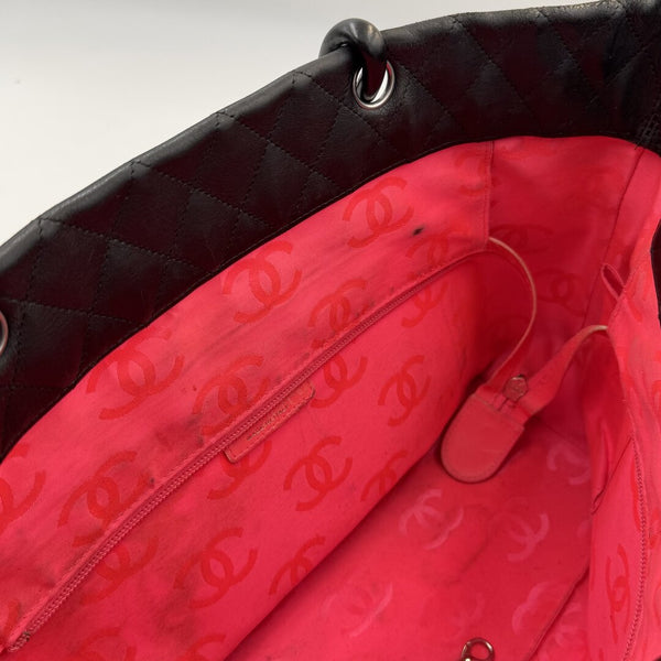 2008 Chanel Cambon Quilted Black Tote Bag
