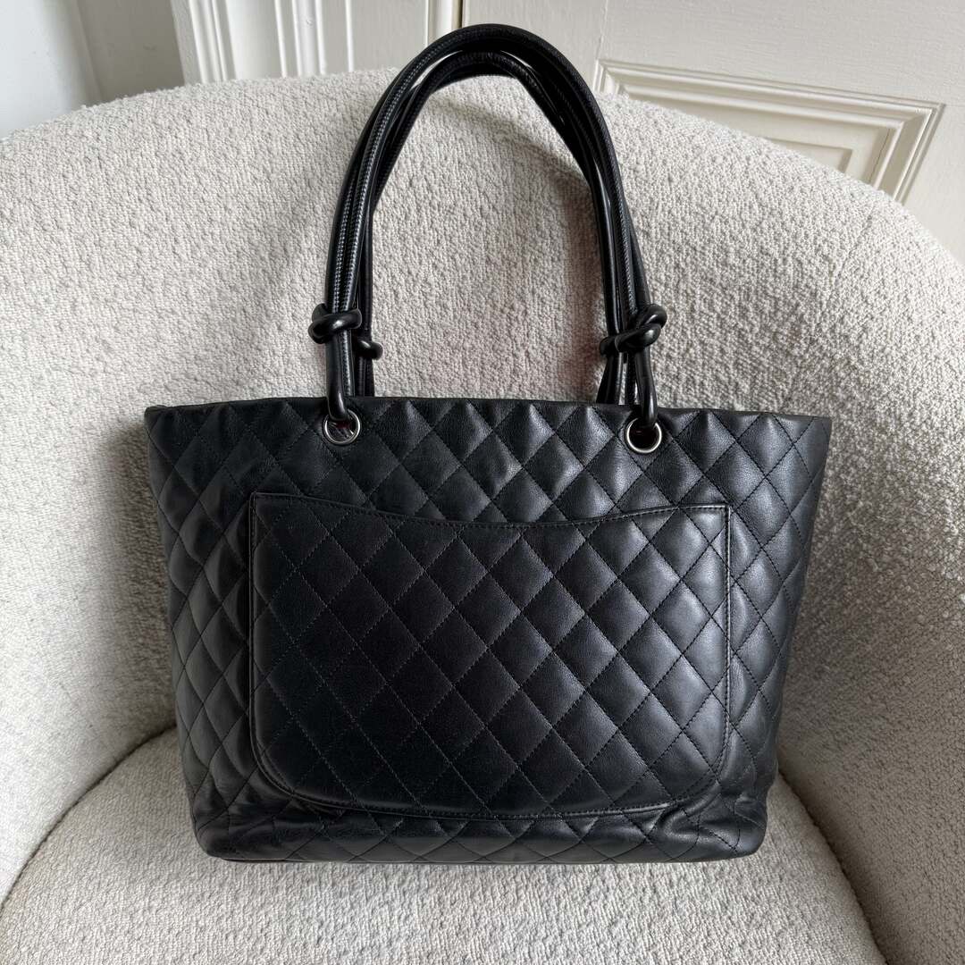 2008 Chanel Cambon Quilted Black Tote Bag