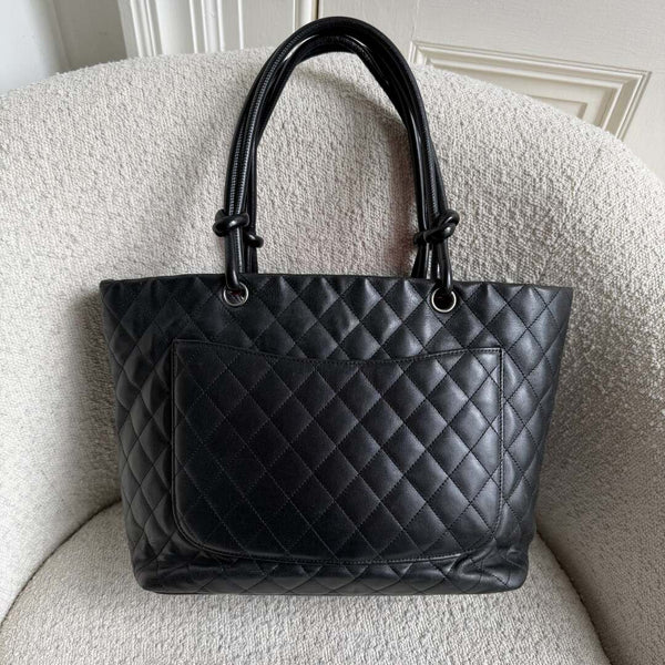 2008 Chanel Cambon Quilted Black Tote Bag