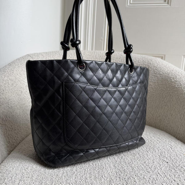 2008 Chanel Cambon Quilted Black Tote Bag