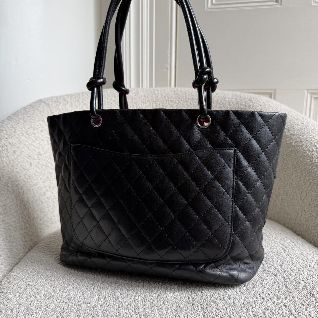 2008 Chanel Cambon Quilted Black Tote Bag
