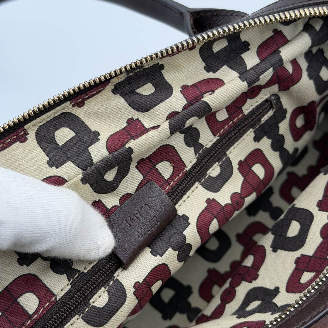 Gucci Guccissima Princy Brown Leather Shoulder Bag