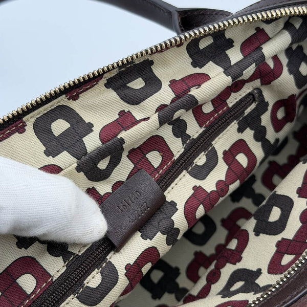 Gucci Guccissima Princy Brown Leather Shoulder Bag