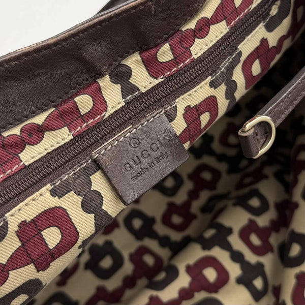 Gucci Guccissima Abbey Brown Leather Tote Bag
