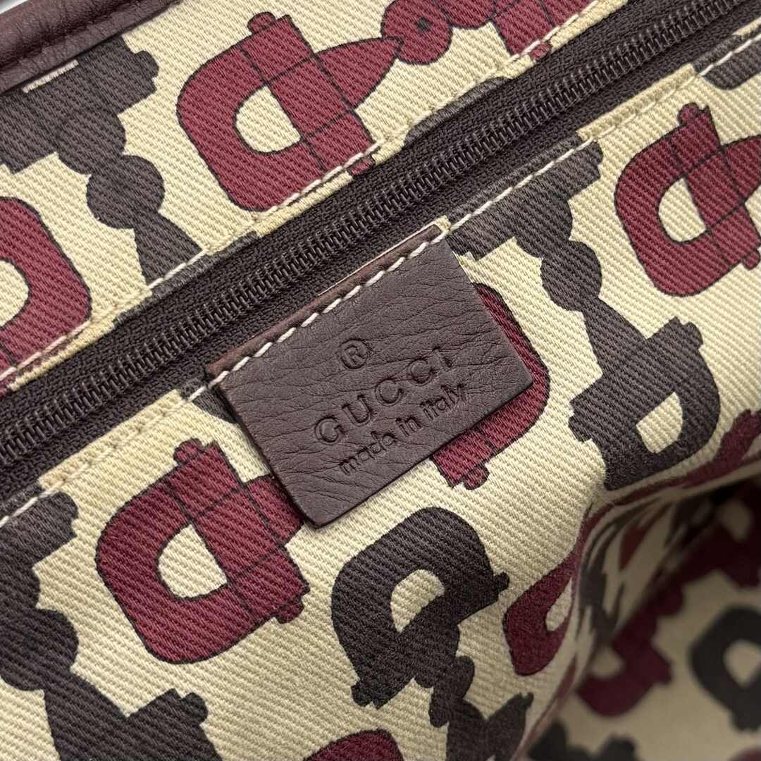 Gucci Guccissima Princy Brown Leather Tote Bag