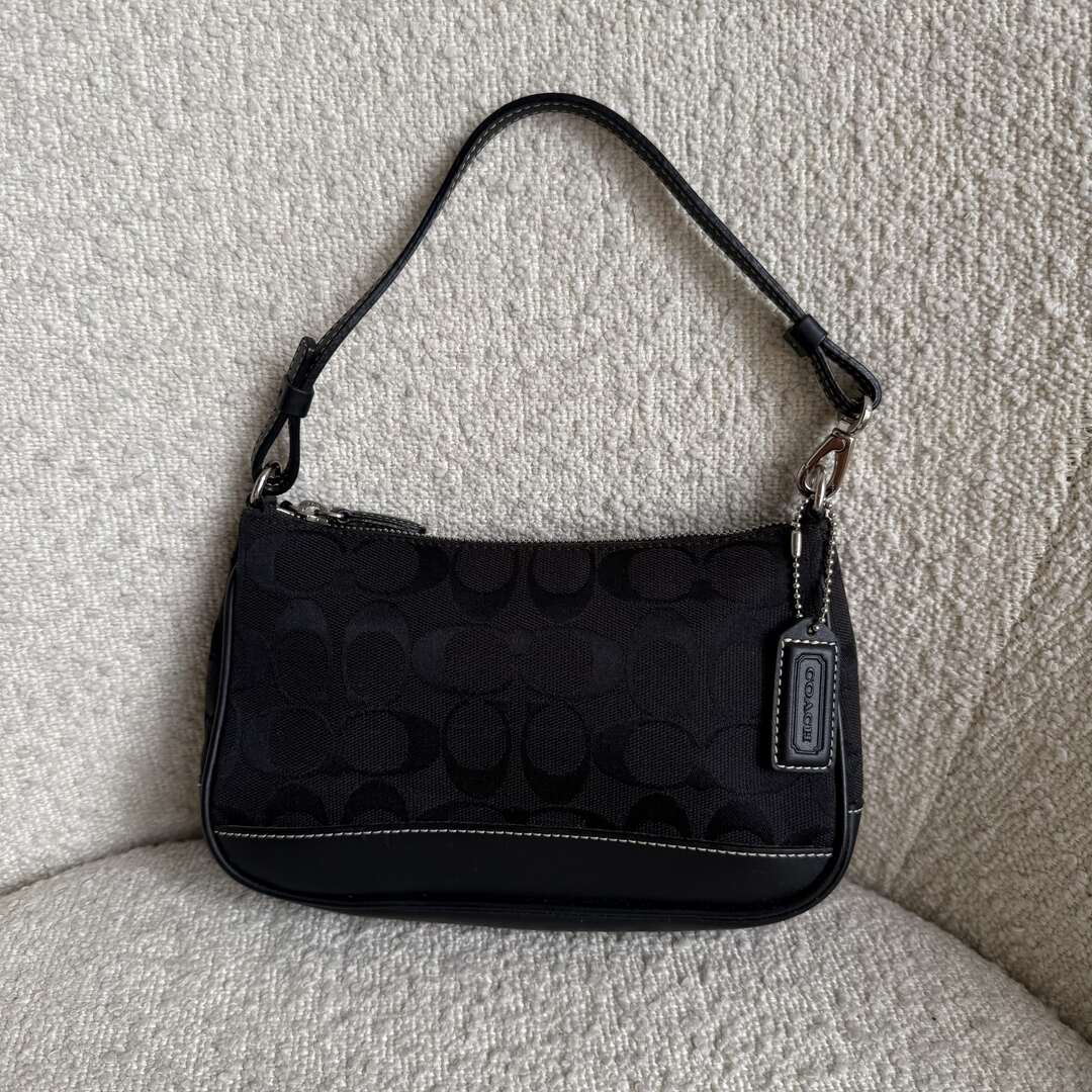Coach Signature Demi Black Shoulder Bag