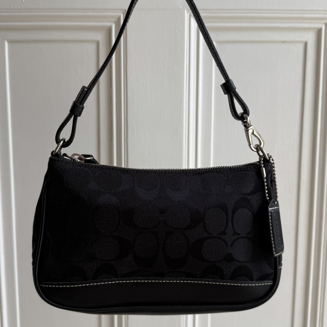 Coach Signature Demi Black Shoulder Bag