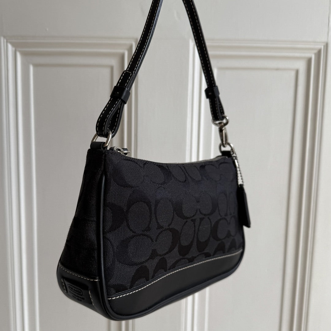 Coach Signature Demi Black Shoulder Bag