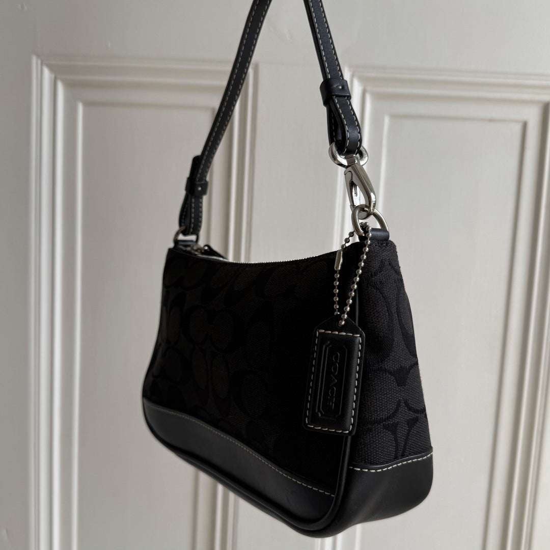 Coach Signature Demi Black Shoulder Bag