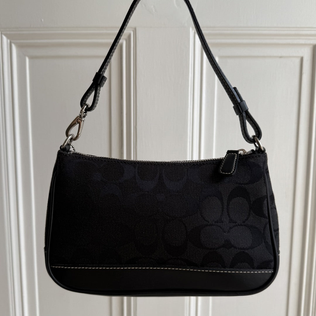 Coach Signature Demi Black Shoulder Bag
