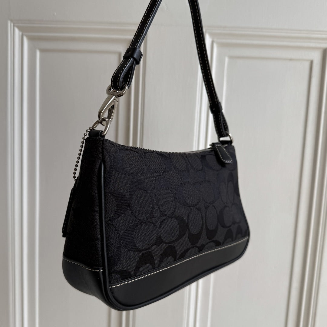 Coach Signature Demi Black Shoulder Bag