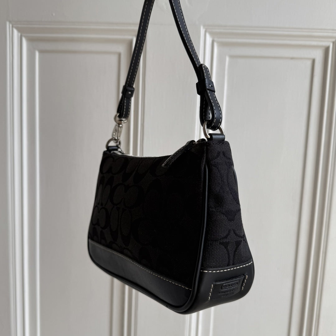 Coach Signature Demi Black Shoulder Bag