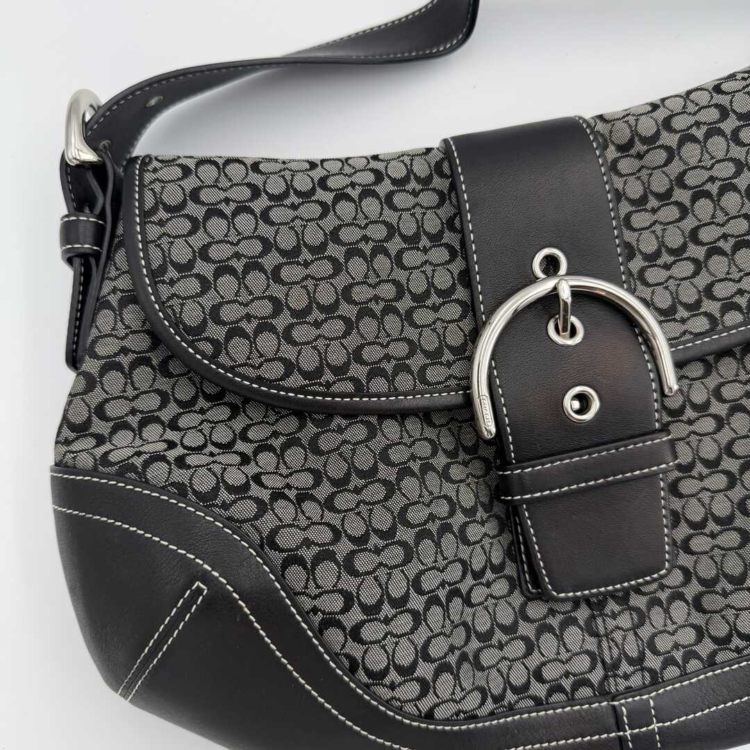 Coach Soho Mini Signature Black Shoulder Bag