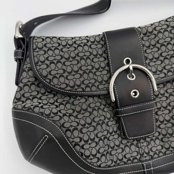 Coach Soho Mini Signature Black Shoulder Bag