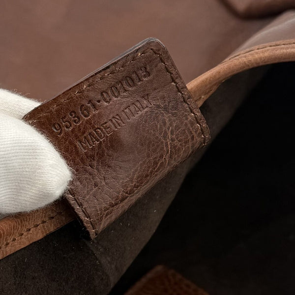 Yves Saint Laurent Mombasa Leather Brown Shoulder Bag