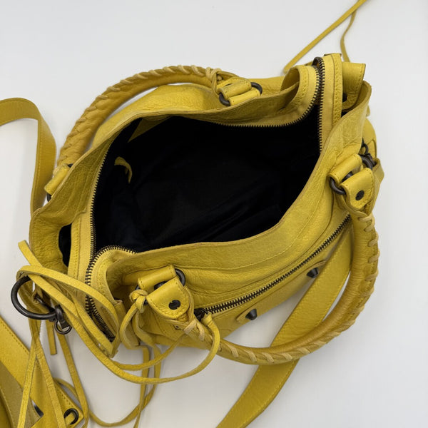 2003 Balenciaga The Town Yellow Leather Bag