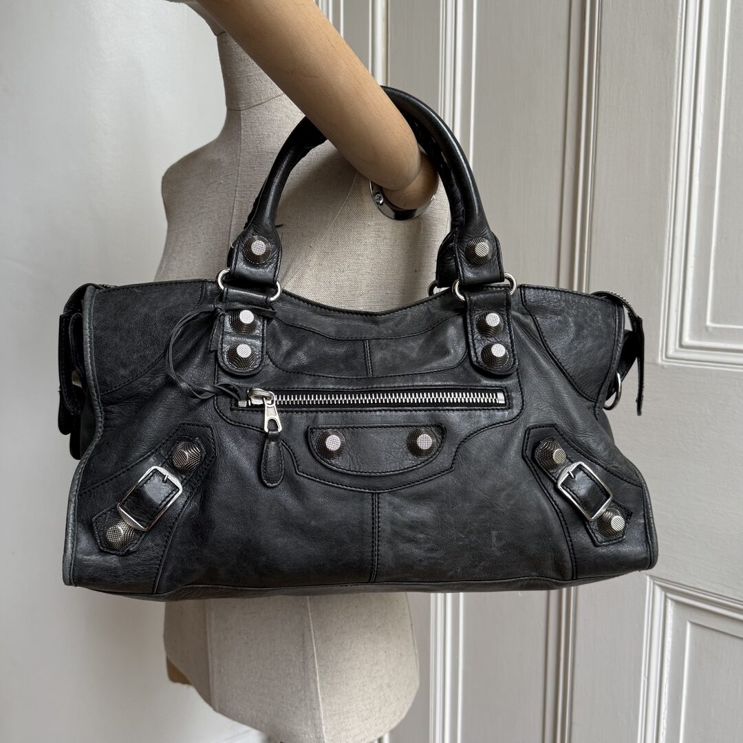 2003 Balenciaga The Giant City Grey Leather Handbag