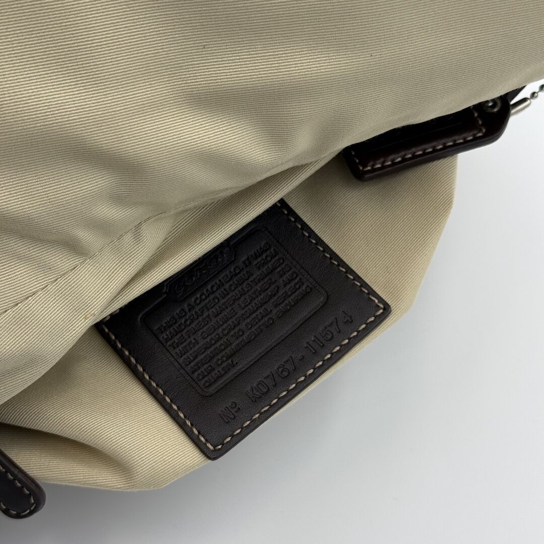 Coach Signature Flap Brown Shoulder Bag