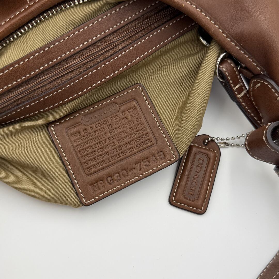 Coach Hobo Buckle Leather Brown Shoulder Bag