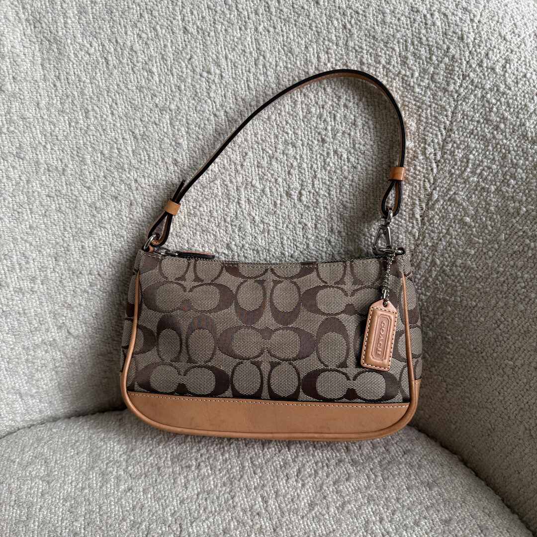 Coach Signature Demi Tan Shoulder Bag