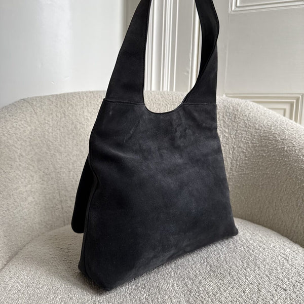 Gucci Tom Ford Era Suede Black Zip Shoulder Bag