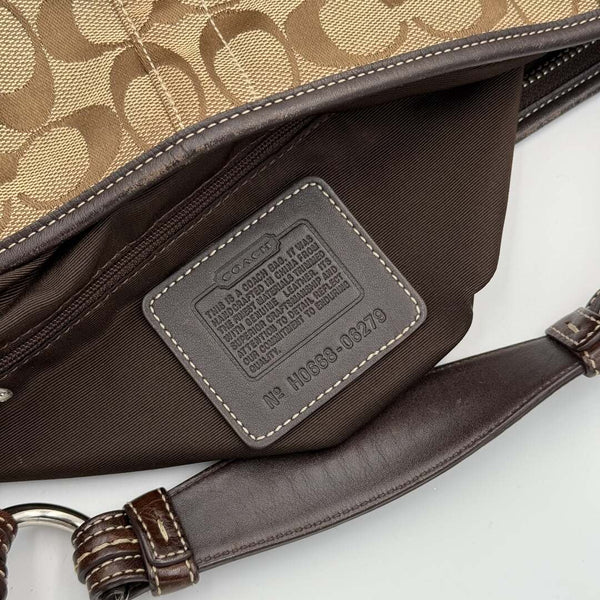 Coach Signature Croissant Brown Shoulder Bag