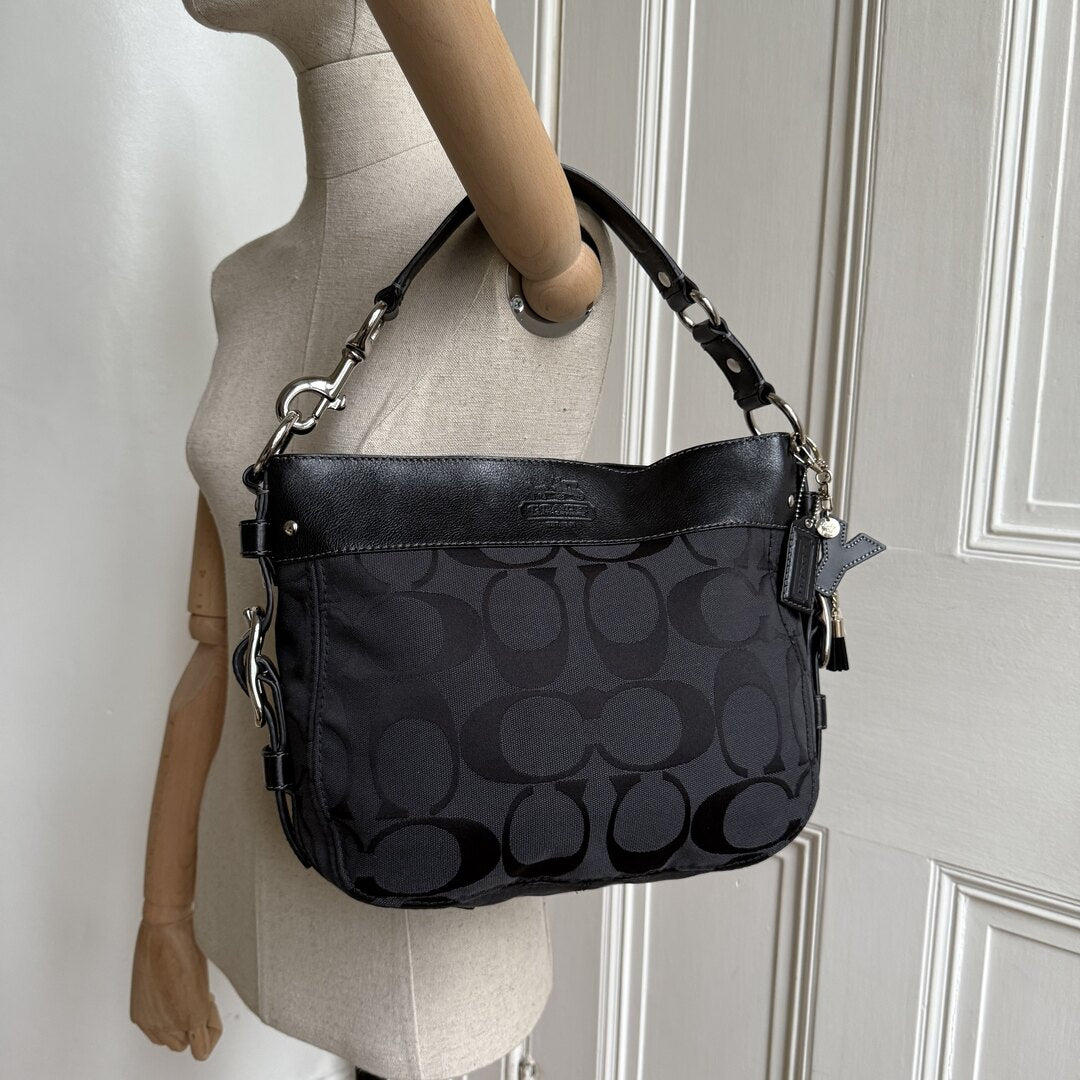 Coach Signature Black Shoulder Bag